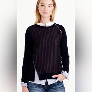J. Crew Navy Striped Women's Sweater